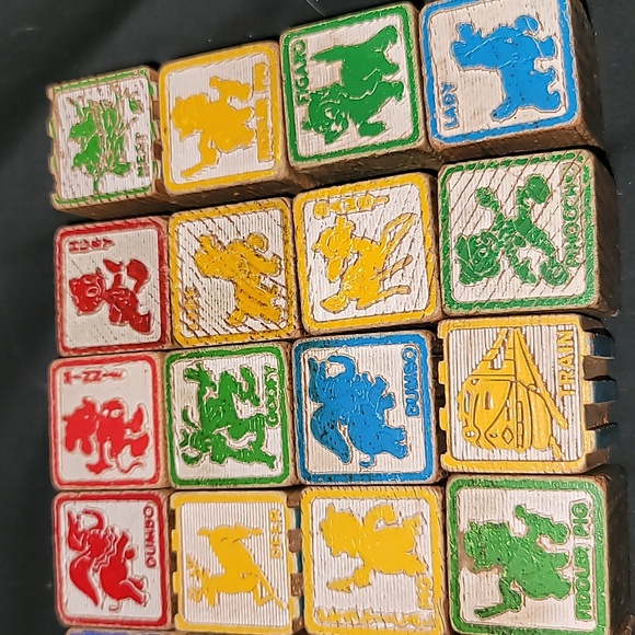 1970s Disney Playskool Colorful Wooden Blocks - Picture 5 of 11